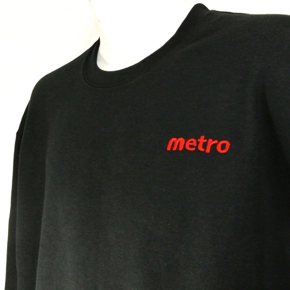 METRO Grocery Store Employee Uniform Black Sweatshirt Shirt Size XL NWT - Picture 6 of 9